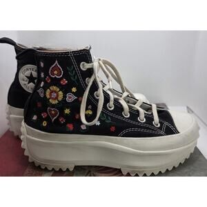 Converse Run Star Hike Floral Embroidery A02192C Egret Midnight Clover M6 - W7.5